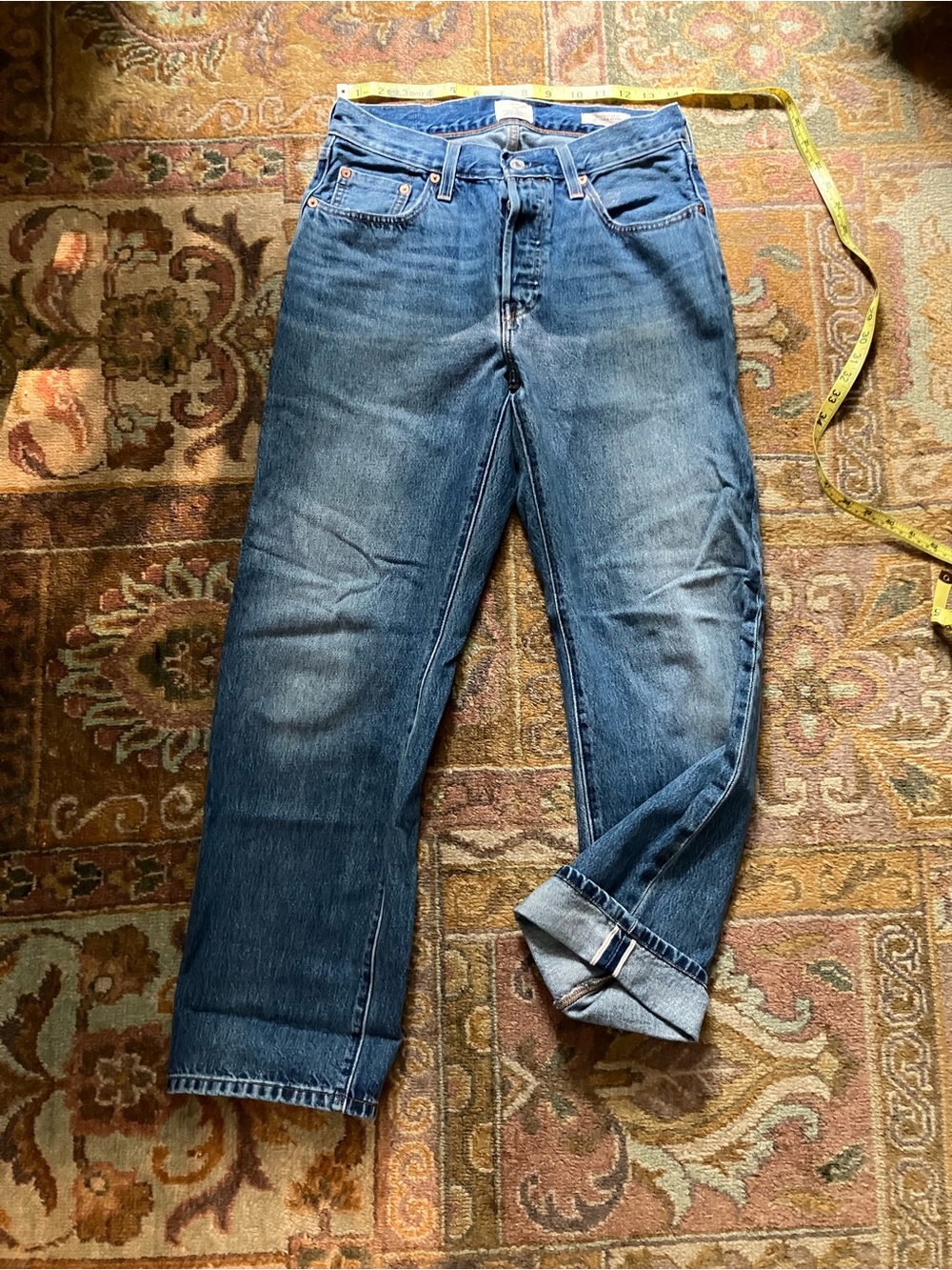 Levi's Women's 501 90s Selvedge Denim Medium Blue Wash